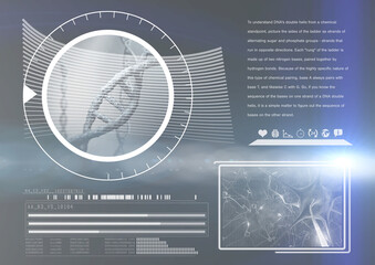 Composite image of DNA helix