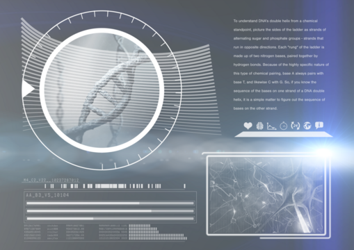 Composite image of DNA helix