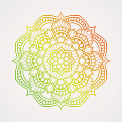 Flower petal mandala with a unique combination of ornaments and colors. suitable for henna, tattoos, photos, coloring books. islam, hindu,Buddha, india, pakistan, chinese, arab