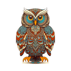 Owl decorative. Vector stock illustration eps10. White background.