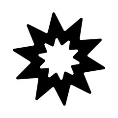 Pop shot silhouette icon. Explosion. Vector.