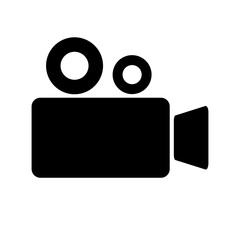 Film camera icon. Film reel. Vector.