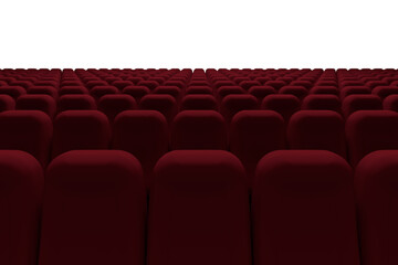 Theater chairs in row