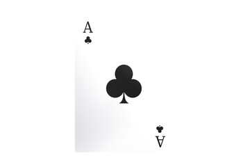 Ace of clubs card