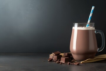 refreshing and delicious chocolate milkshake that looks and tastes amazing