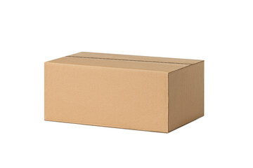Cardboard box closed for delivery, parcels. On an empty background. PNG