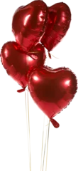 Poster Im Rahmen Red heart shape balloons © vectorfusionart