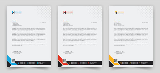 Obraz premium Multipurpose corporate businesses Letterhead template with a4 size