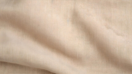 Beige or Undyed Linen Fabric Texture Background