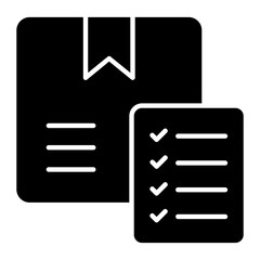 Parcel Checklist Glyph Icon