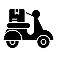 Delivery Scooter Glyph Icon
