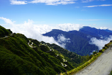 Obraz premium View from the top of Old Silk Route Sikkim