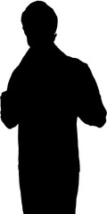 Man standing with towel