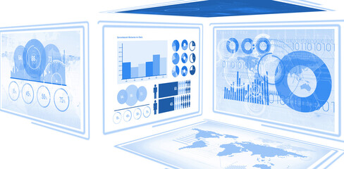 Vector image of business graphs
