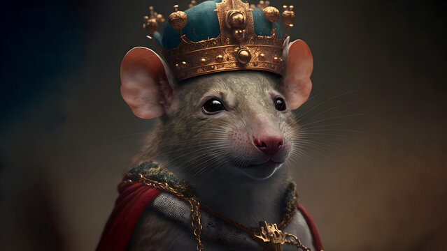 rat king medieval portrait, neural network generated art. Digitally generated image. Not based on any actual person, scene or pattern.