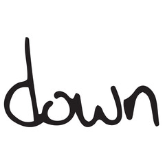 Digital image of down text