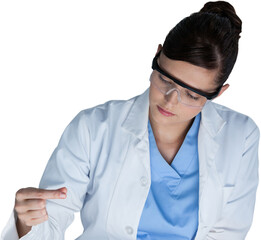 Female scientist reserching