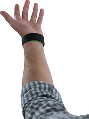 Man wearing fitness band