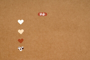 to do list on brown craft paper background