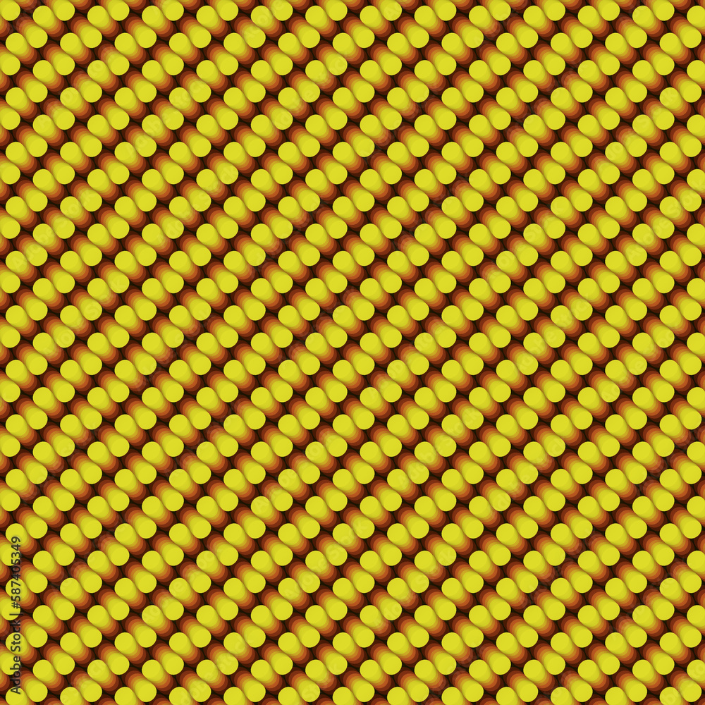 Aufkleber Digital illustration background with cylindrical shapes. Modern 3d rendering abstract design template