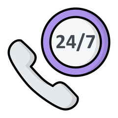 Helpline Line Color icon