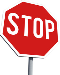 Stop sign over white background © vectorfusionart