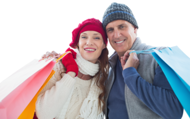 Couple with shopping bags