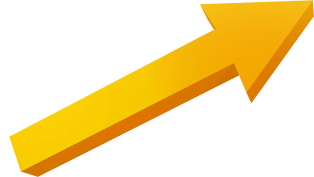 Digital image of yellow arrow