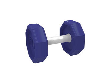 Purple metallic dumbbell