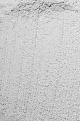 Texture of powder, flour, sand. White. Stripes, lines. Textured, cracked. White. Banner, advertising. Empty space. For an inscription.