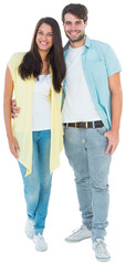 Obraz premium Happy casual couple smiling at camera