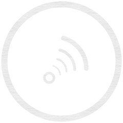 Digital image of wifi symbol in circle shape