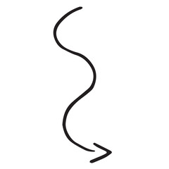 Digital image of curved arrow