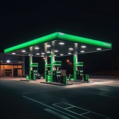 Gas Station at night