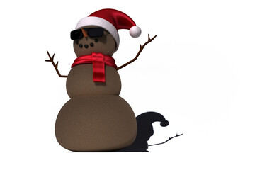 Snowman with sunglasses