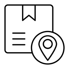 Parcel Location Outline Icon