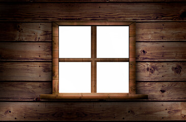 Window in wooden room