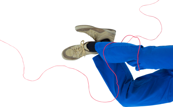 Electrician wrapped with wire