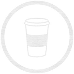 Composite image of disposable cup in circle shape