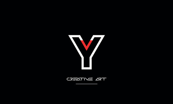 YV, VY, Y, V abstract letters logo monogram