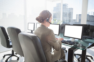 Businesswoman working in the office 