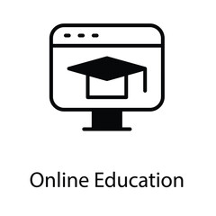 Online Education icon. Suitable for Web Page, Mobile App, UI, UX�and�GUI�design.