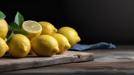 Ripe Lemons On a Table