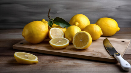 Ripe Lemons On a Table
