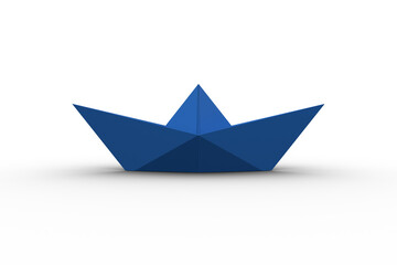 Computer graphic of origami boat