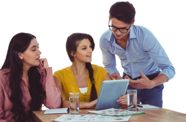 Young creative team having meeting