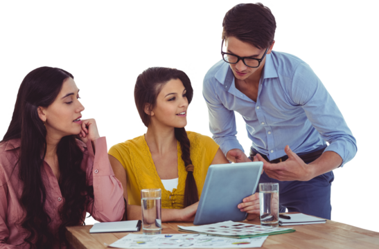 Young creative team having meeting