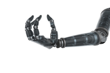 Digitally generated image of cyborg hand