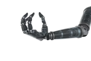Stoff pro Meter Digitally generated image of cyborg hand © vectorfusionart