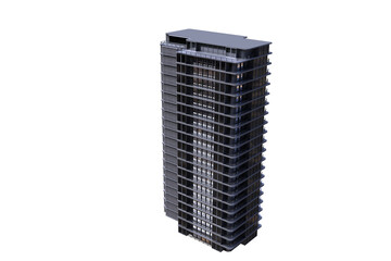 3d illustration of modern office buildings